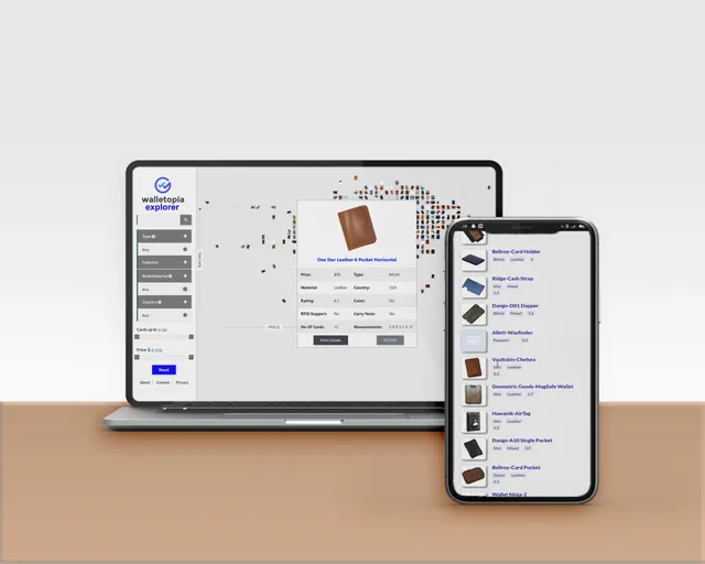 Explore Walletopia Websites CRM project mockup